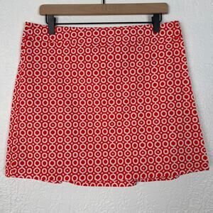 RipSkirt Hawaii Dotdotdot Red Print Wrap Skirt Length 1 Size Large